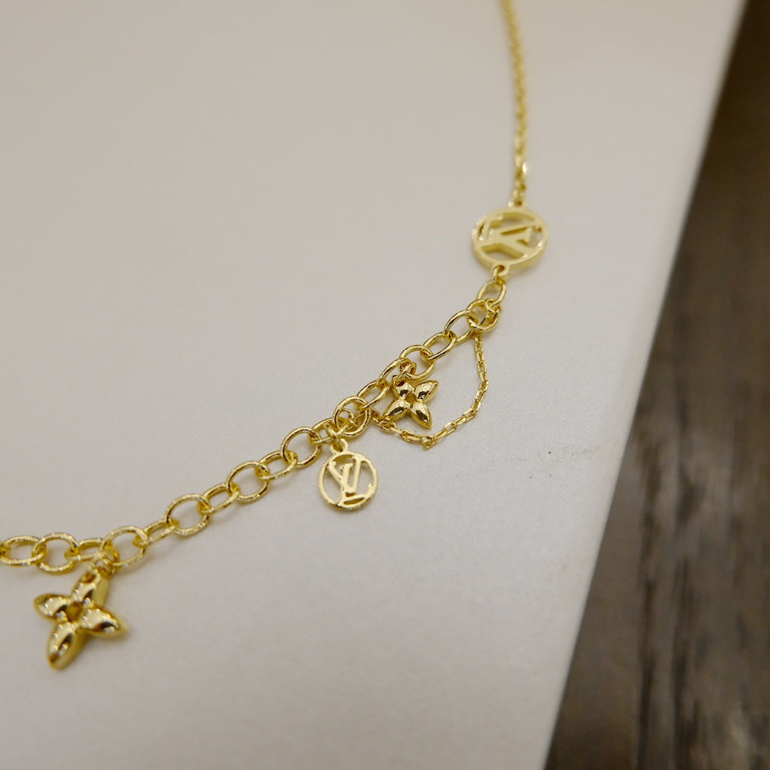 [Riva Jewelry ]BLOOMING SUPPLE NECKLACE BRASS
