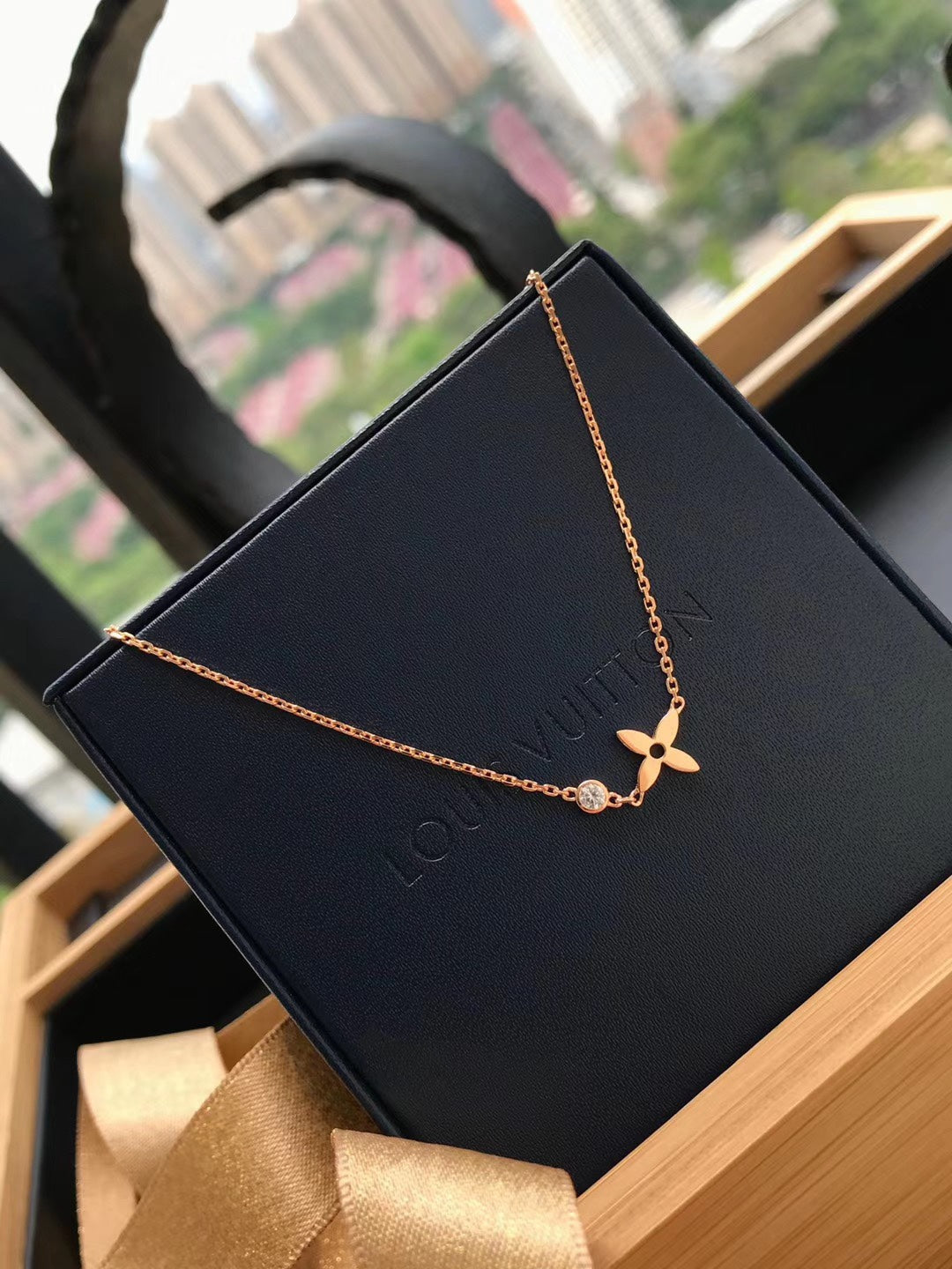 [Riva Jewelry]BLOSSOM ANHÄNGER ROSEGOLD MIT DIAMANTEN