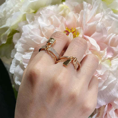 [Riva Jewelry ]HM KELLY CLOCHETTE DOUBLE RING IN  WITH DIAMONDS