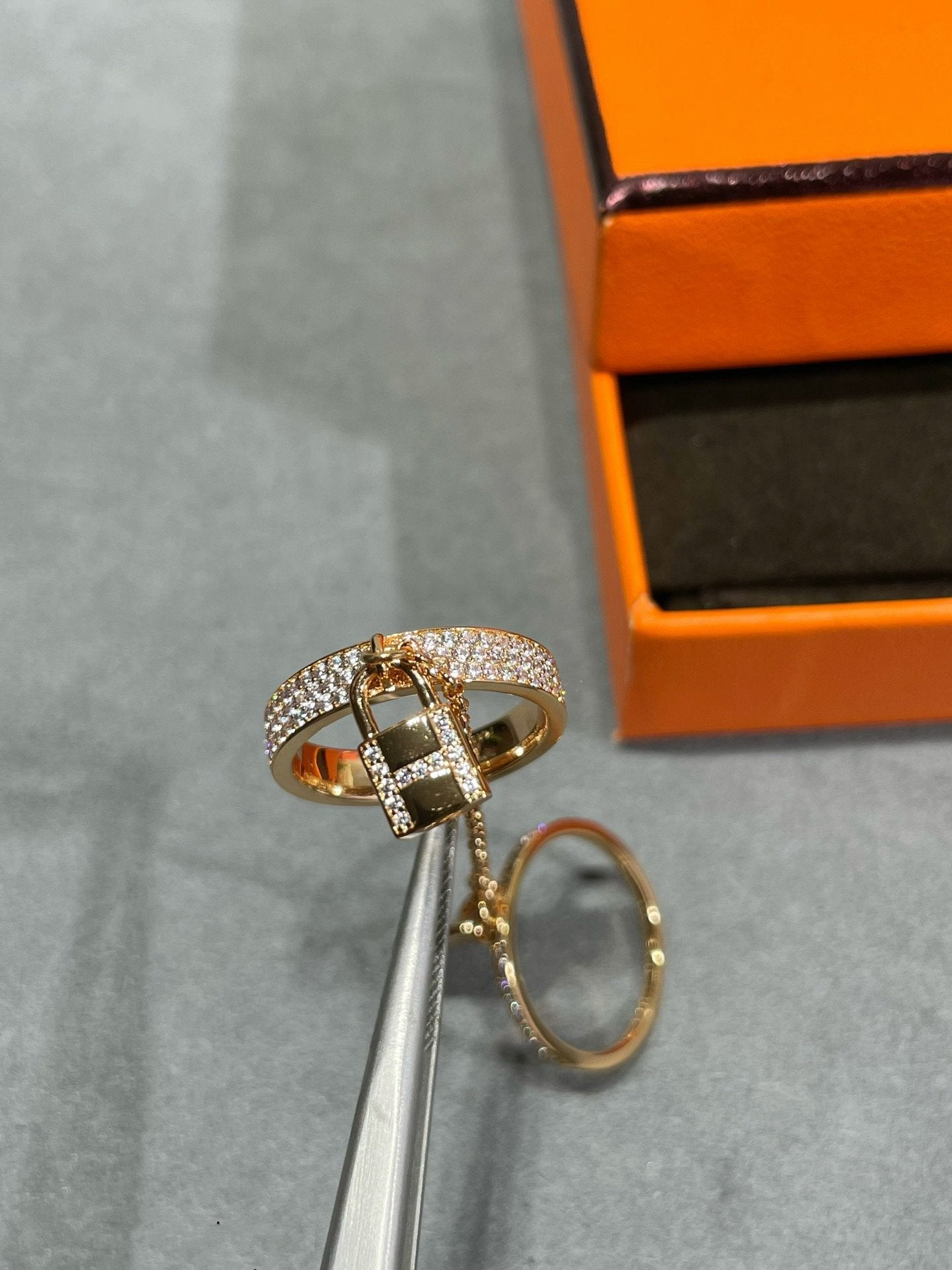 [Riva Jewelry]HM KELLY CLOCHETTE DOUBLE RING IN  WITH DIAMONDS