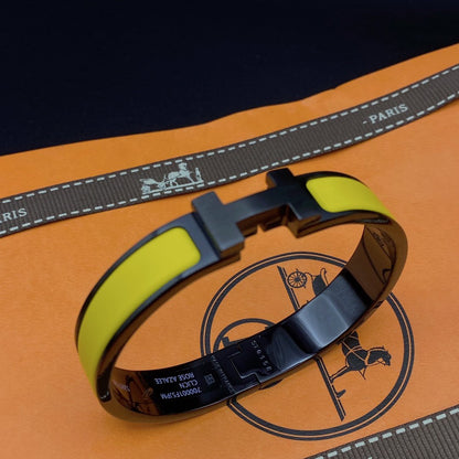 [Riva Jewelry]CLIC HM SO BLACK YELLOW BRACELET