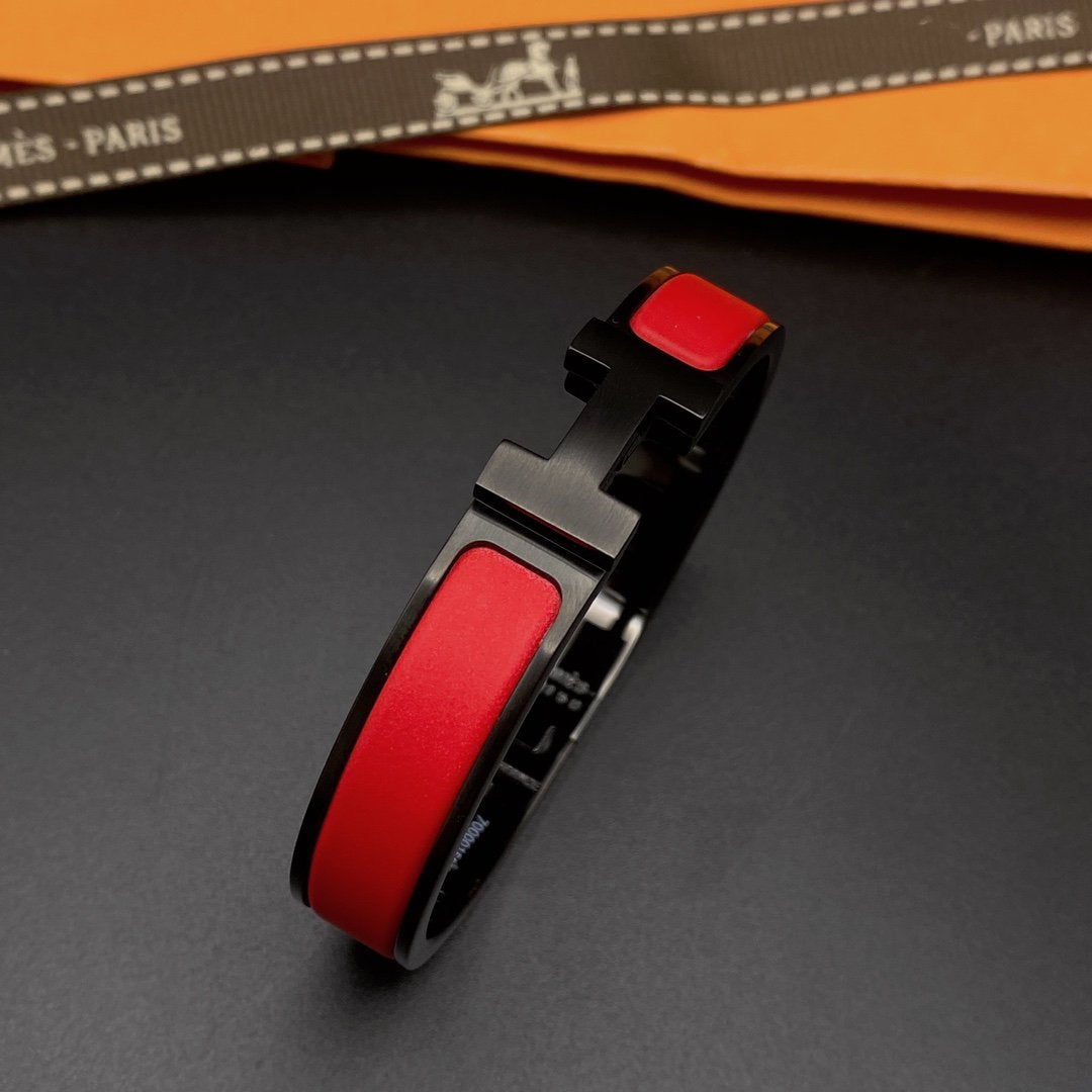 [Riva Jewelry]CLIC HM SO SCHWARZ ROTES ARMBAND