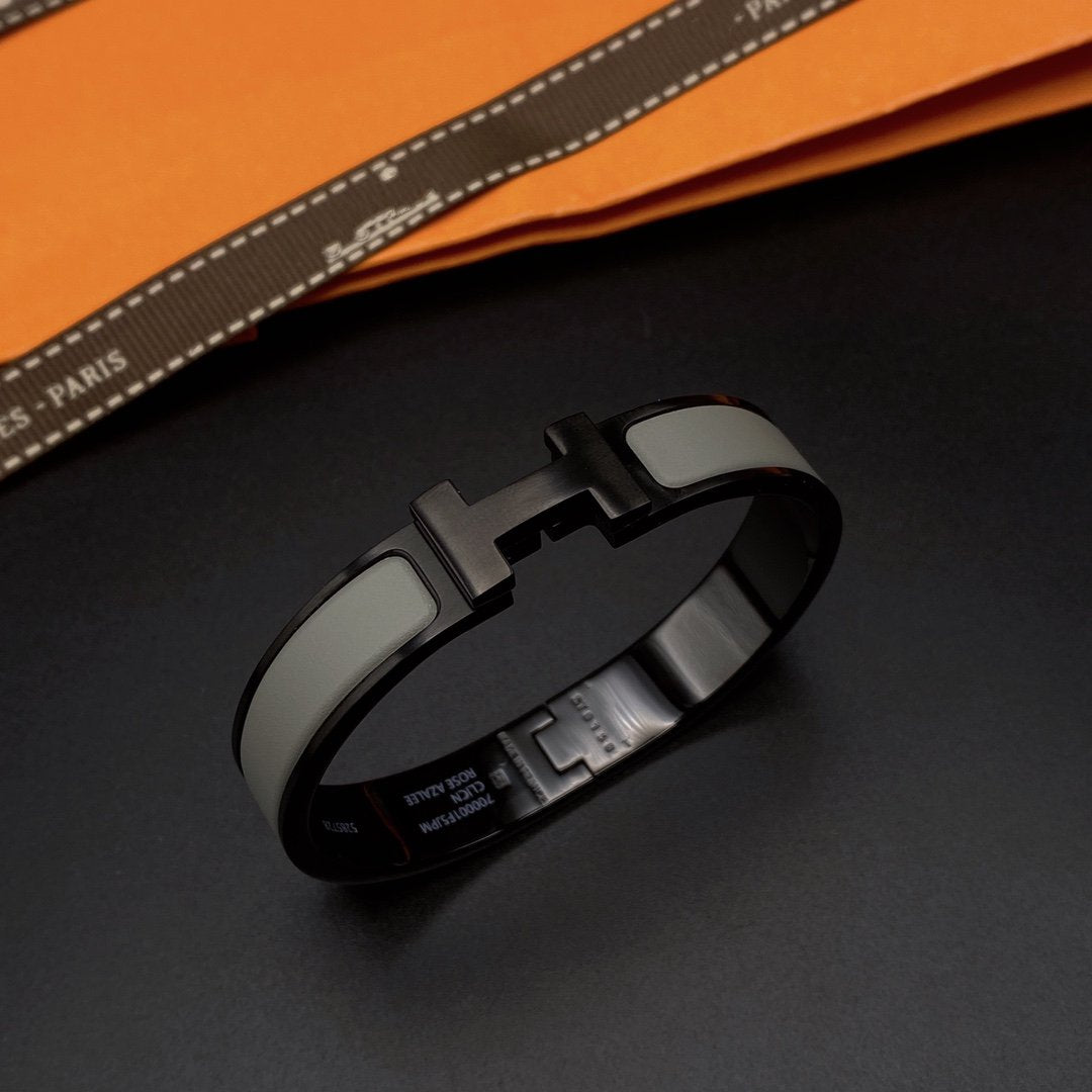 [Riva Jewelry ]CLIC HM SO BLACK GREY BRACELET