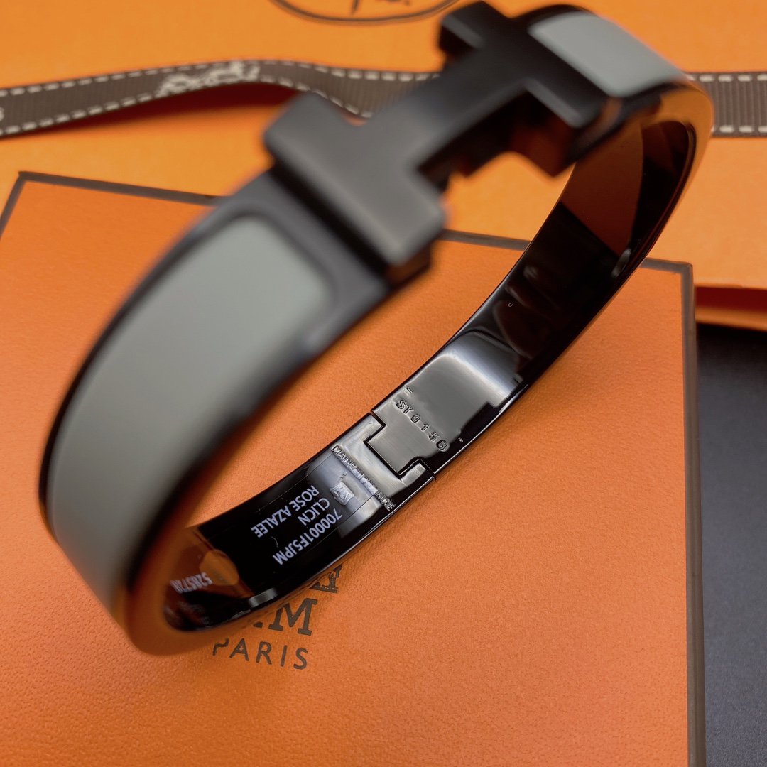 [Riva Jewelry ]CLIC HM SO BLACK GREY BRACELET