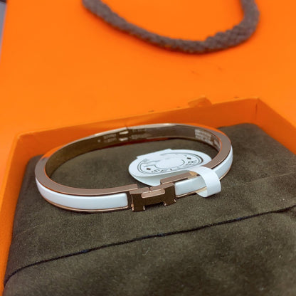 [Riva Jewelry ]CLASSIC HM CLIC WHITE 8MM ENAMEL BRACELET
