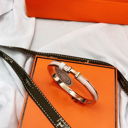 [Riva Jewelry ]CLASSIC HM CLIC  PINK 8MM ENAMEL BRACELET