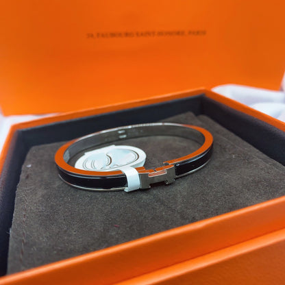 [Riva Jewelry]CLASSIC HM CLIC BLACK 8MM ENAMEL BRACELET