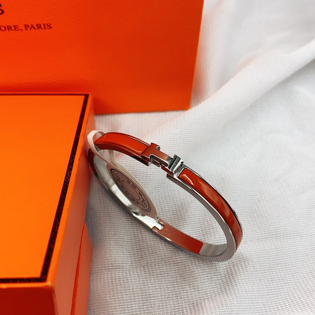 [Riva Jewelry ]CLASSIC HM CLIC RED 8MM ENAMEL BRACELET