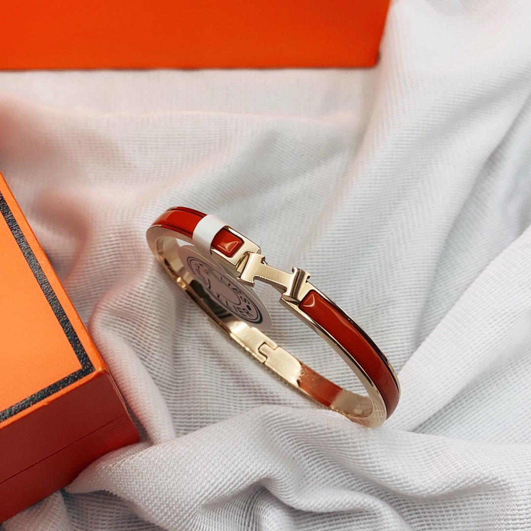[Riva Jewelry]CLASSIC HM CLIC RED 8MM ENAMEL BRACELET