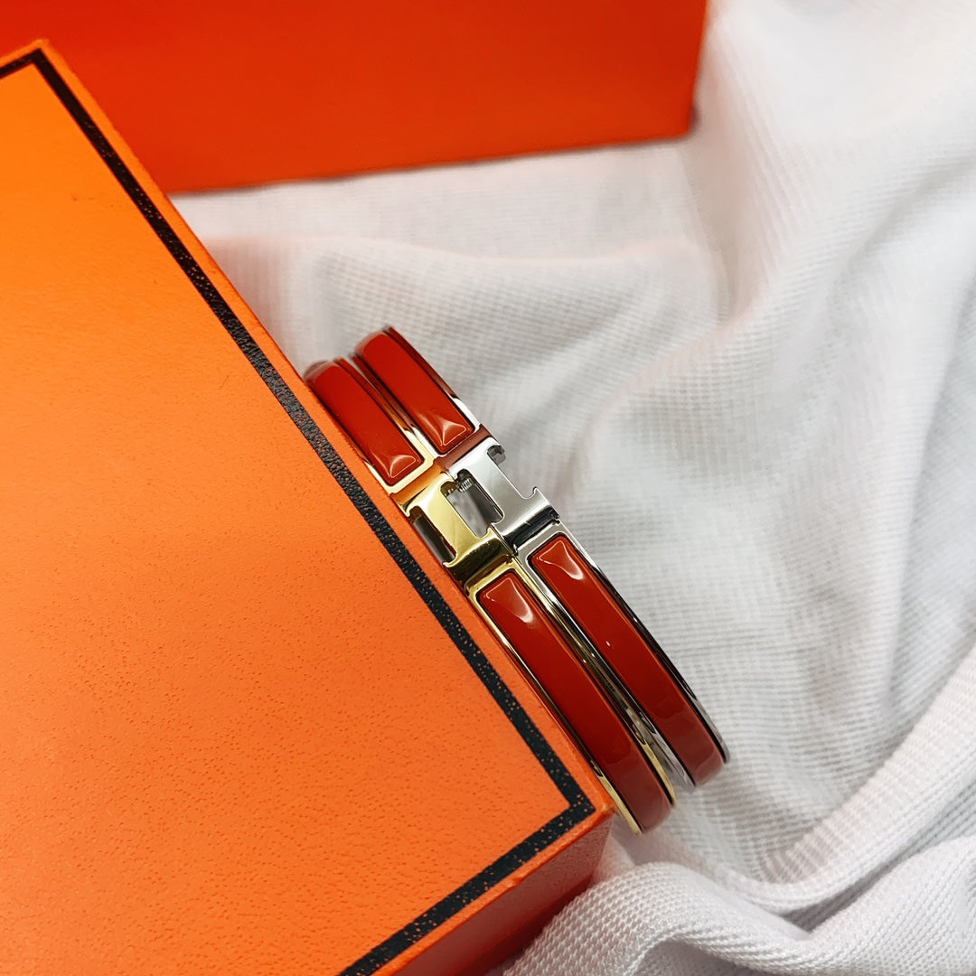 [Riva Jewelry]CLASSIC HM CLIC RED 8MM ENAMEL BRACELET