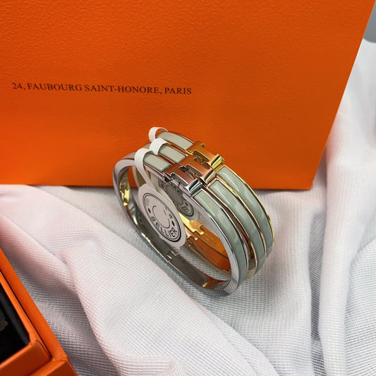 [Riva Jewelry]クラシック HM クリック グリーン 8mm エナメルブレスレット