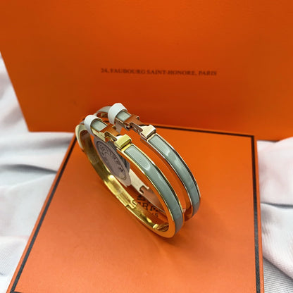 [Riva Jewelry ]CLASSIC HM CLIC GREEN 8MM ENAMEL BRACELET