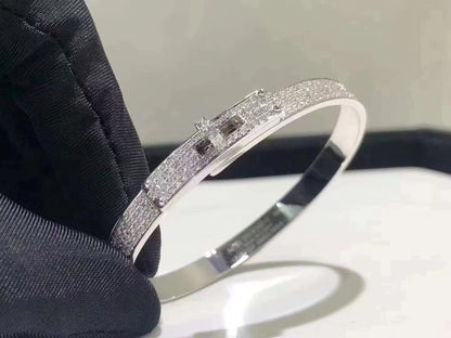 [Riva Jewelry]HM KELLY BRACELET IN SILVER AND FULL PAVE DIAMOND