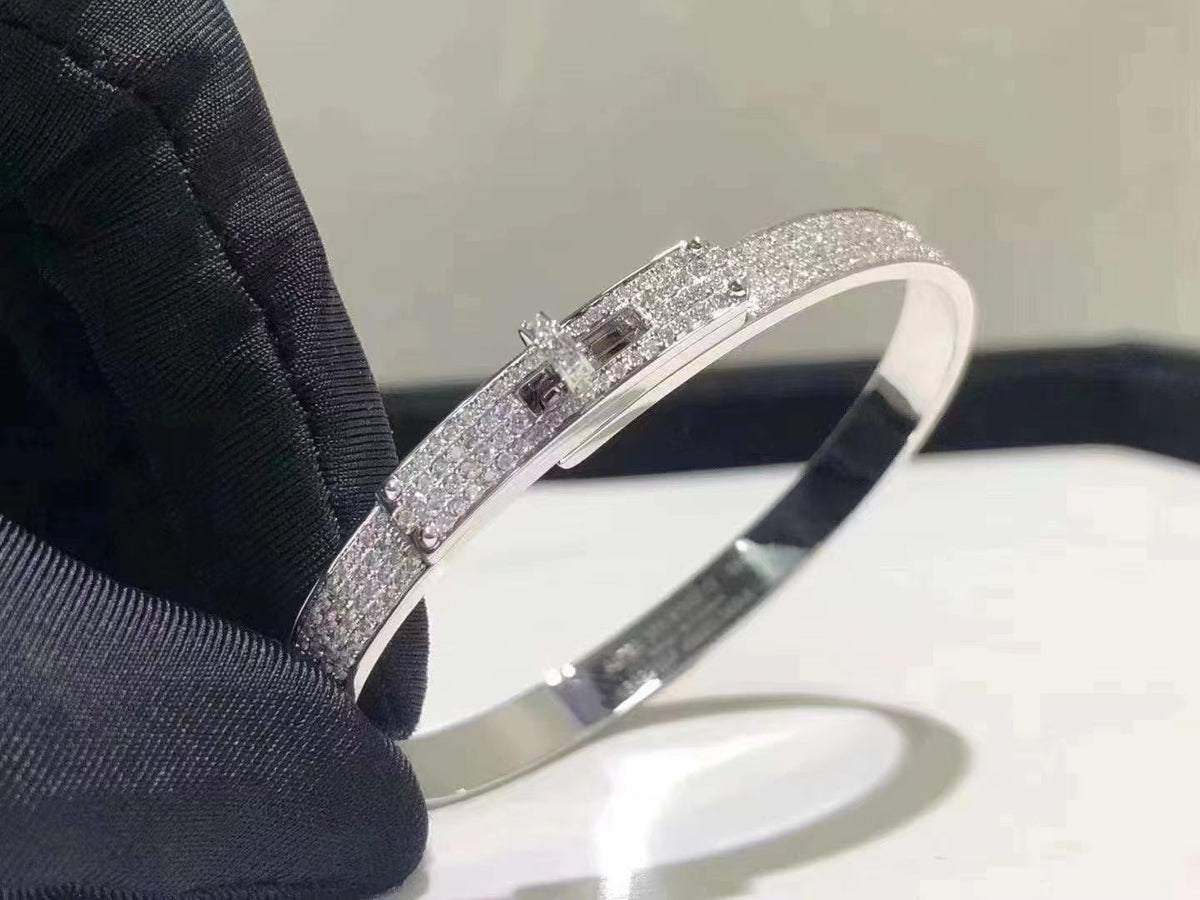 [Riva Jewelry ]HM KELLY BRACELET IN SILVER AND FULL PAVE DIAMOND