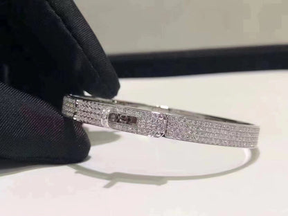 [Riva Jewelry ]HM KELLY BRACELET IN SILVER AND FULL PAVE DIAMOND