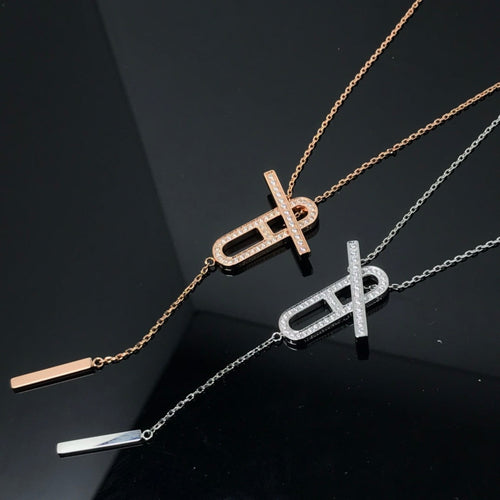 [Riva Jewelry ]HM NECKLACE PLATINUM ROSE GOLD DIAMOND