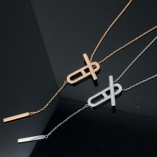[Riva Jewelry ]HM NECKLACE PLATINUM ROSE GOLD DIAMOND