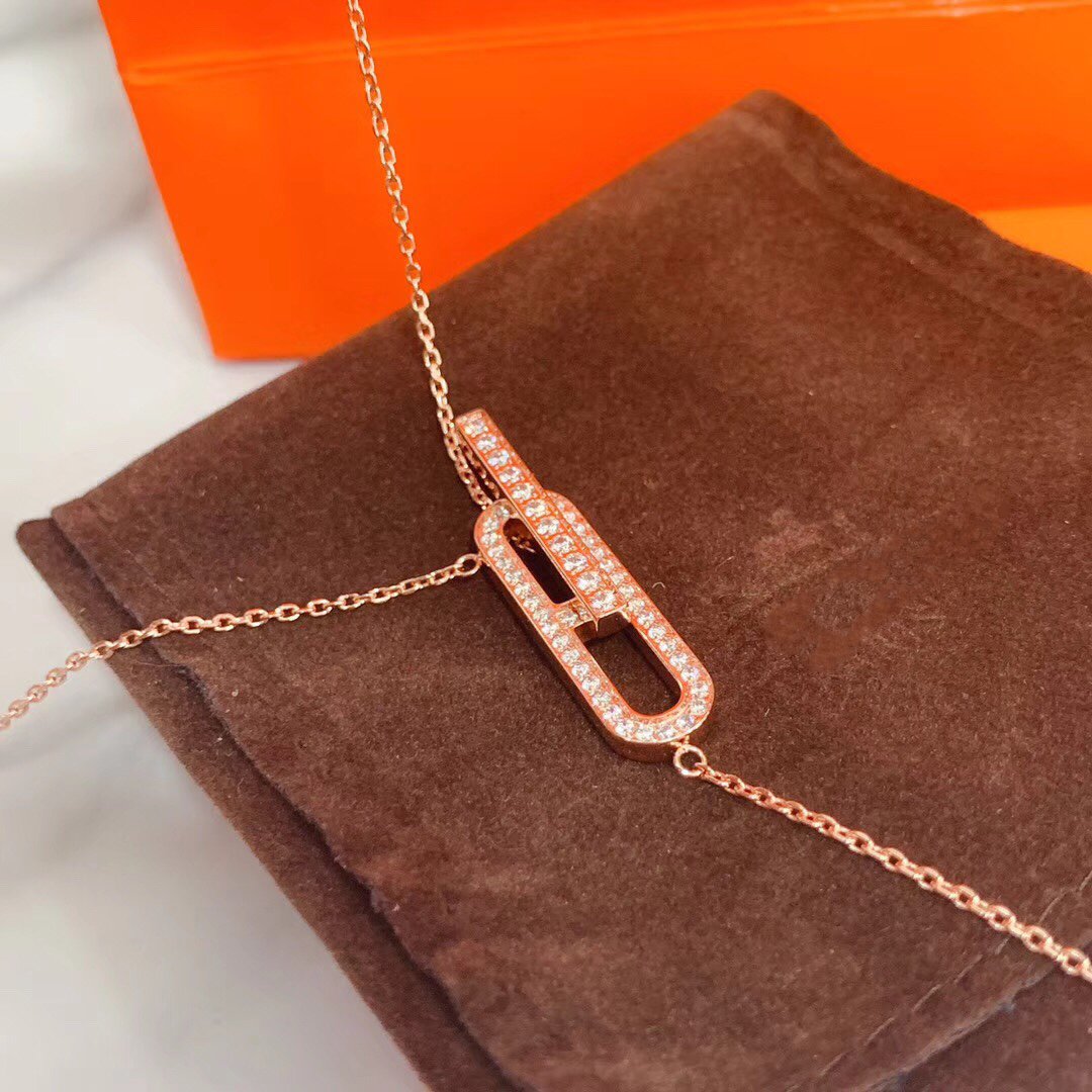 [Riva Jewelry ]HM NECKLACE PLATINUM ROSE GOLD DIAMOND