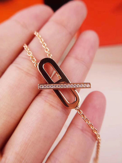 [Riva Jewelry ]HM NECKLACE PLATINUM ROSE GOLD DIAMOND