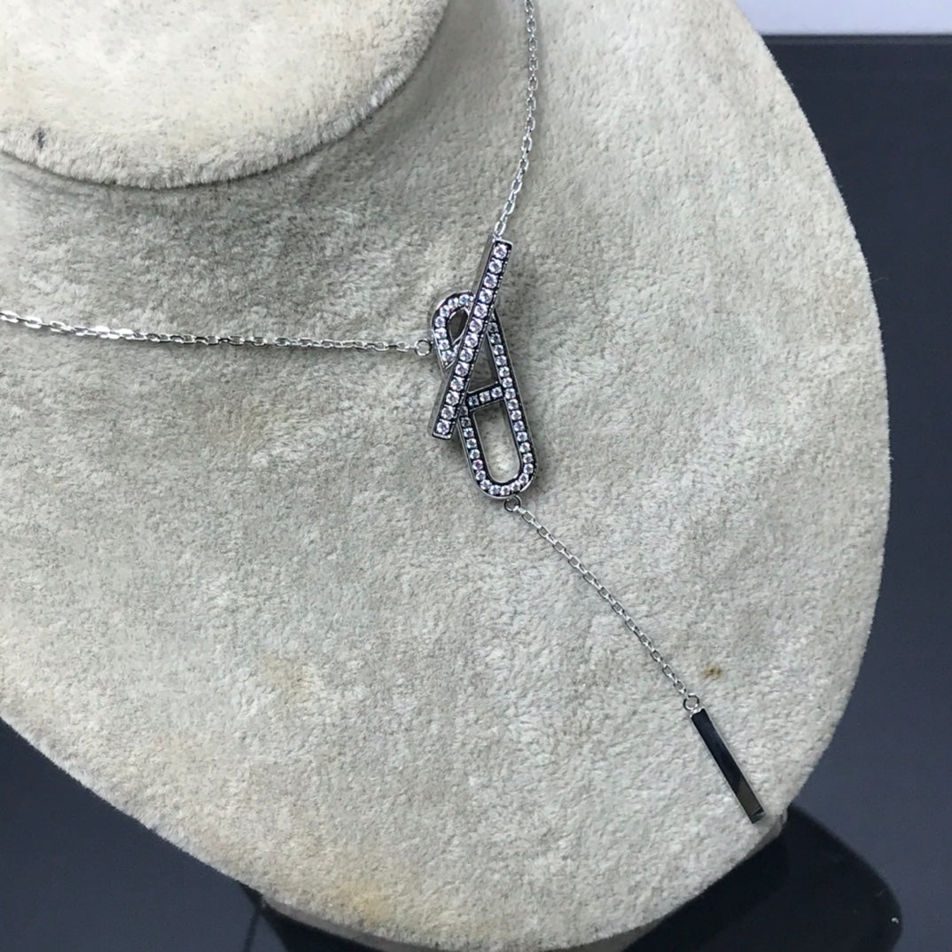 [Riva Jewelry ]HM NECKLACE PLATINUM ROSE GOLD DIAMOND
