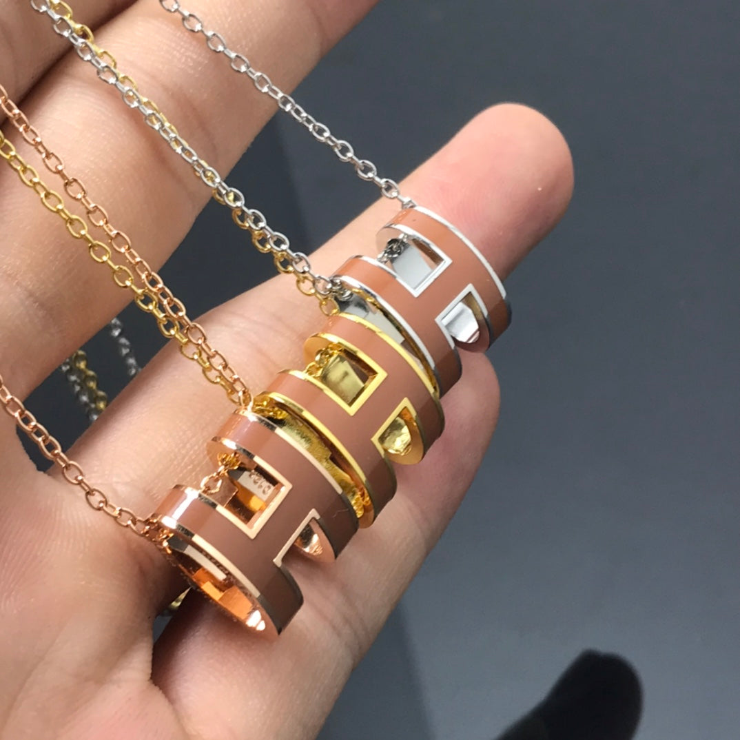 [Riva Jewelry ]H NECKLACE BROWN