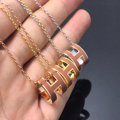[Riva Jewelry ]H NECKLACE BROWN