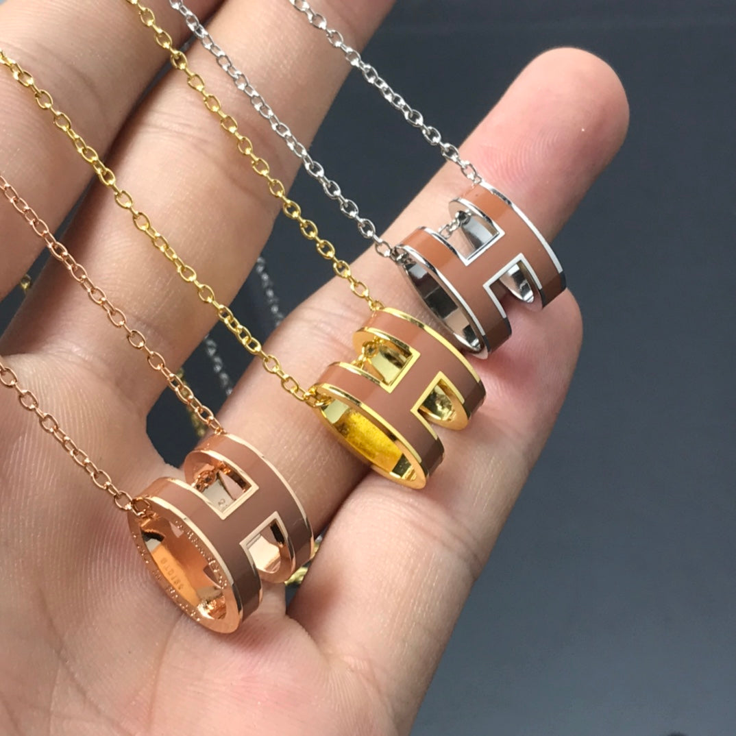 [Riva Jewelry ]H NECKLACE BROWN