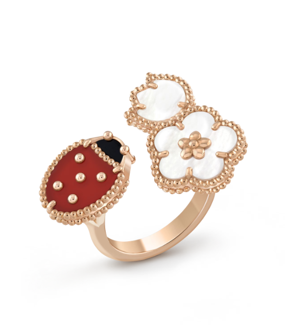 [Riva Jewelry ]LUCKY 3 MOTIF ROSE GOLD RING