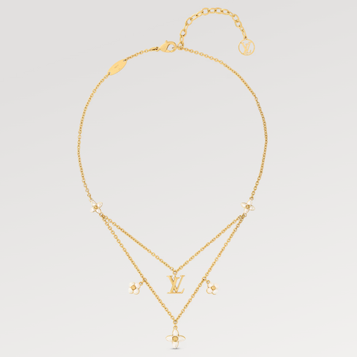 [Riva Jewelry ]FLOWERGRAM GOLD MOP DOUBLE ROW NECKLACE