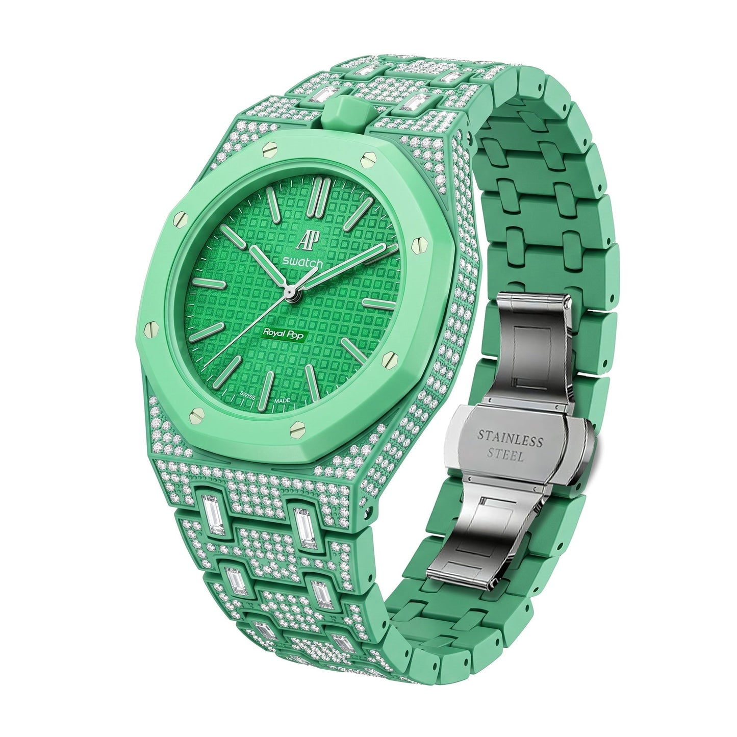 [Riva Jewelry]Royal Oak Pop Exklusiv Bioceramic Gehäuse & Bioceramic Armband Full Diamond