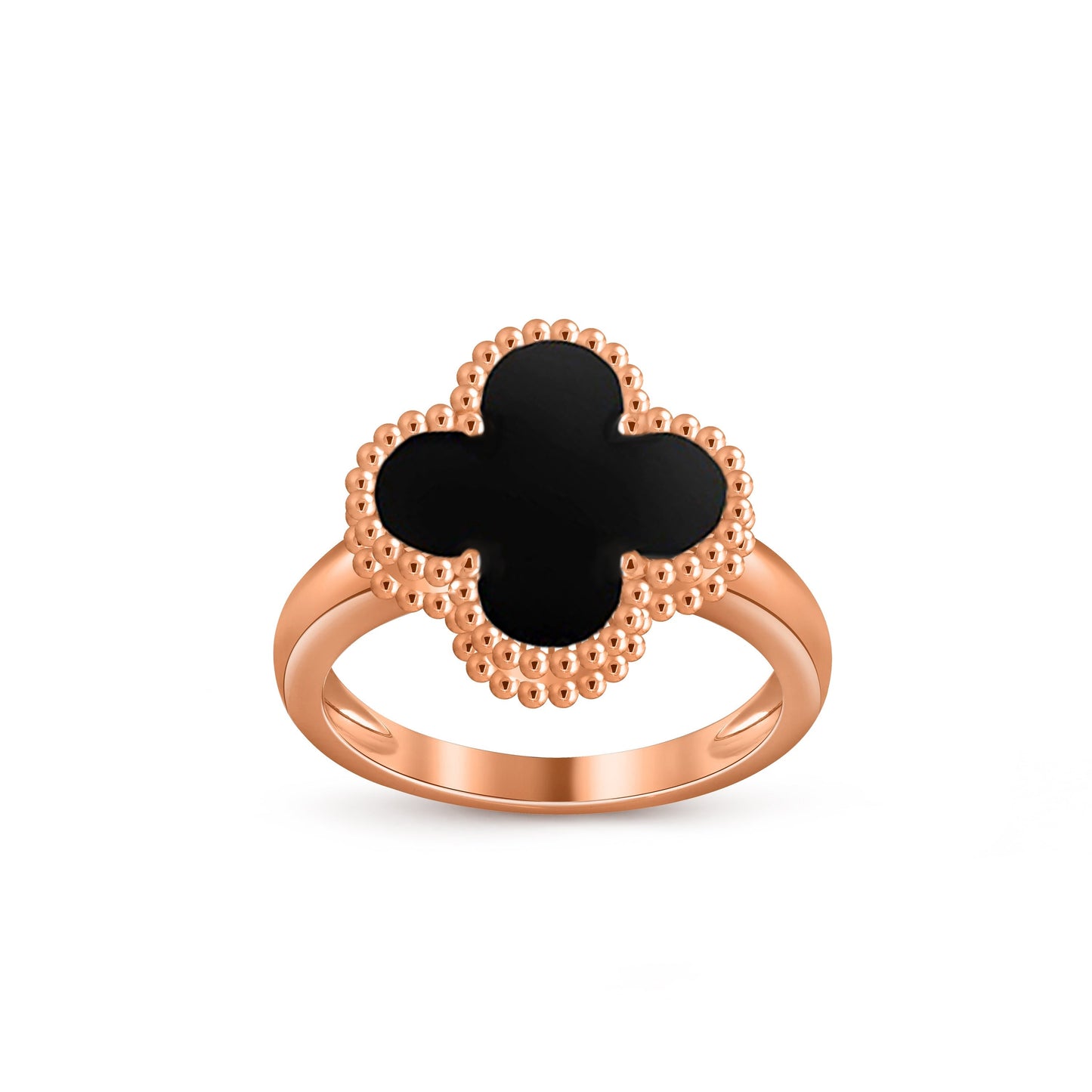 [Riva Jewelry]Glücks-Klee Vintage Roségoldring-Kollektion