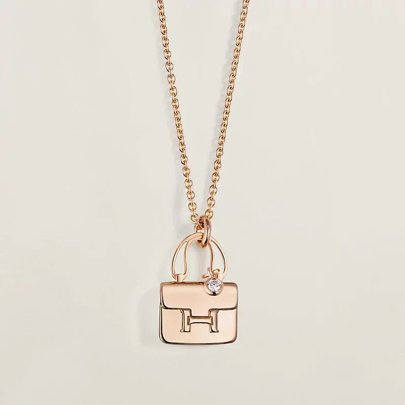 [Riva Jewelry]AMULETTE PEDANT ROSE GOLD NECKLACE