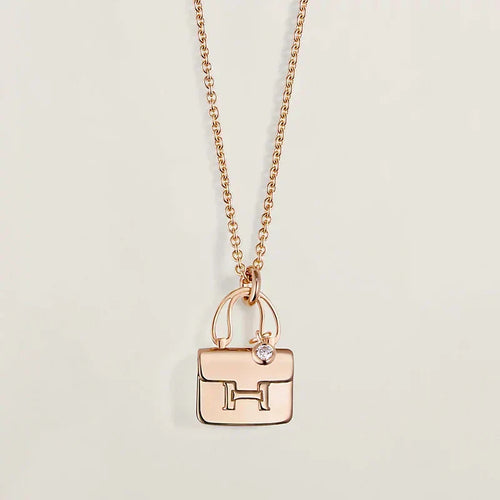 [Riva Jewelry ]AMULETTE PEDANT ROSE GOLD NECKLACE