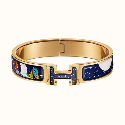 [Riva Jewelry ]H STAR AND MOON BRACELET 12MM