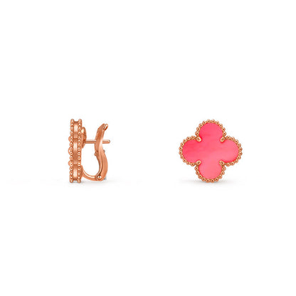 [Riva Jewelry]15MM クローバー フラワースタッドピアス ローズゴールドコレクション