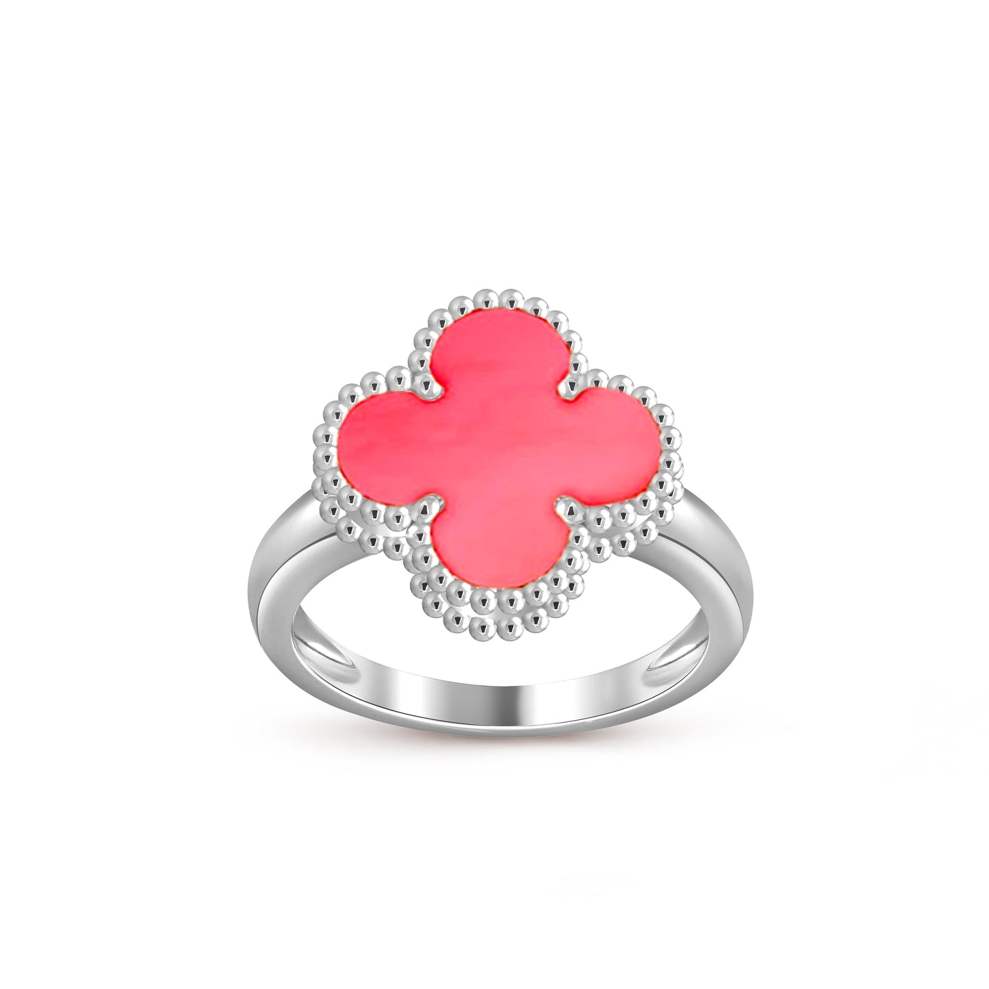 [Riva Jewelry]LUCKY CLOVER VINTAGE WEISSGOLD RING KOLLEKTION