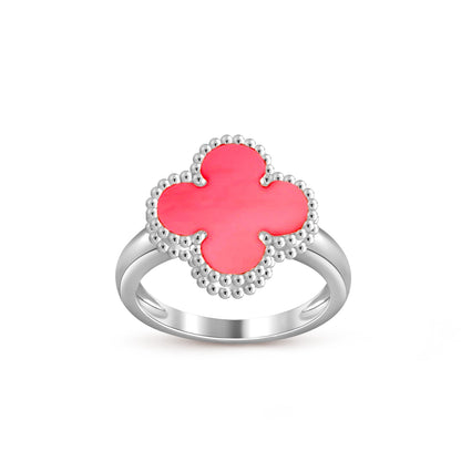[Riva Jewelry]LUCKY CLOVER VINTAGE WEISSGOLD RING KOLLEKTION