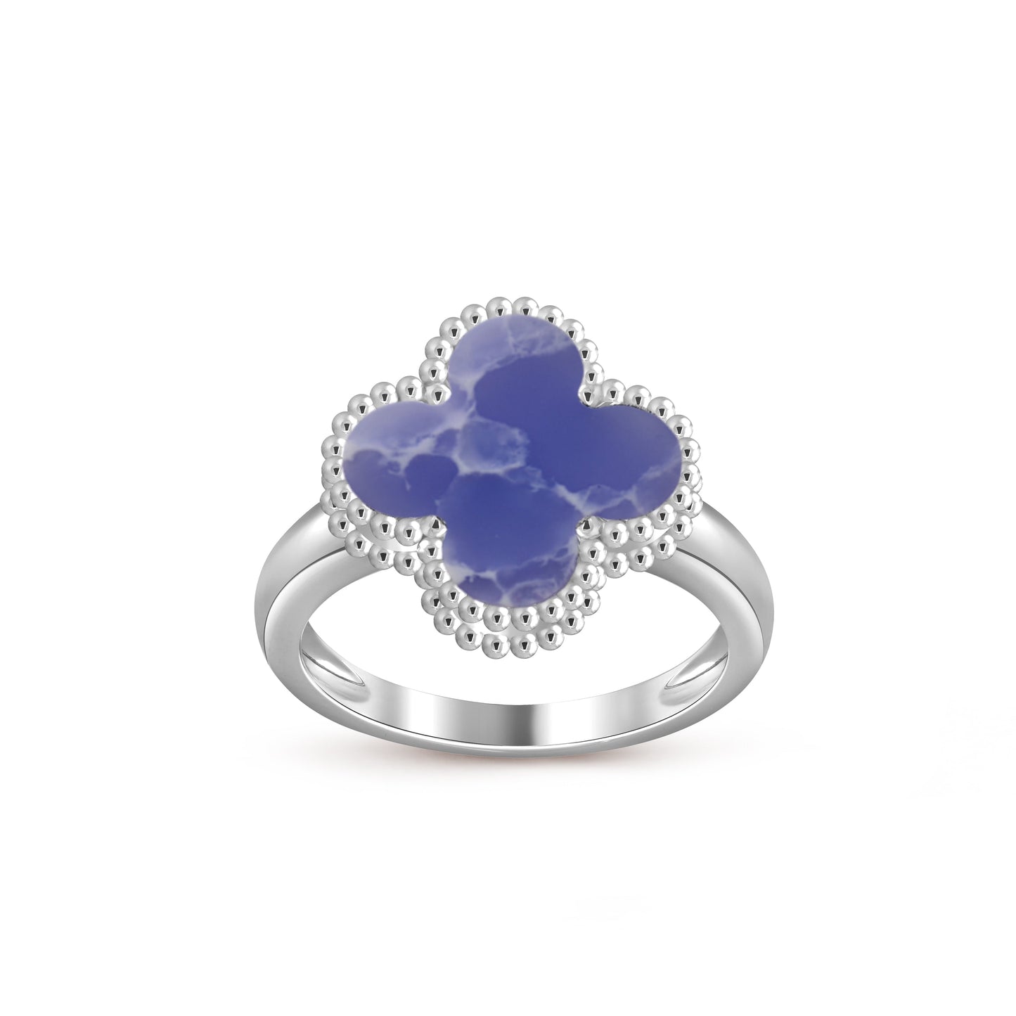 [Riva Jewelry]LUCKY CLOVER VINTAGE WEISSGOLD RING KOLLEKTION