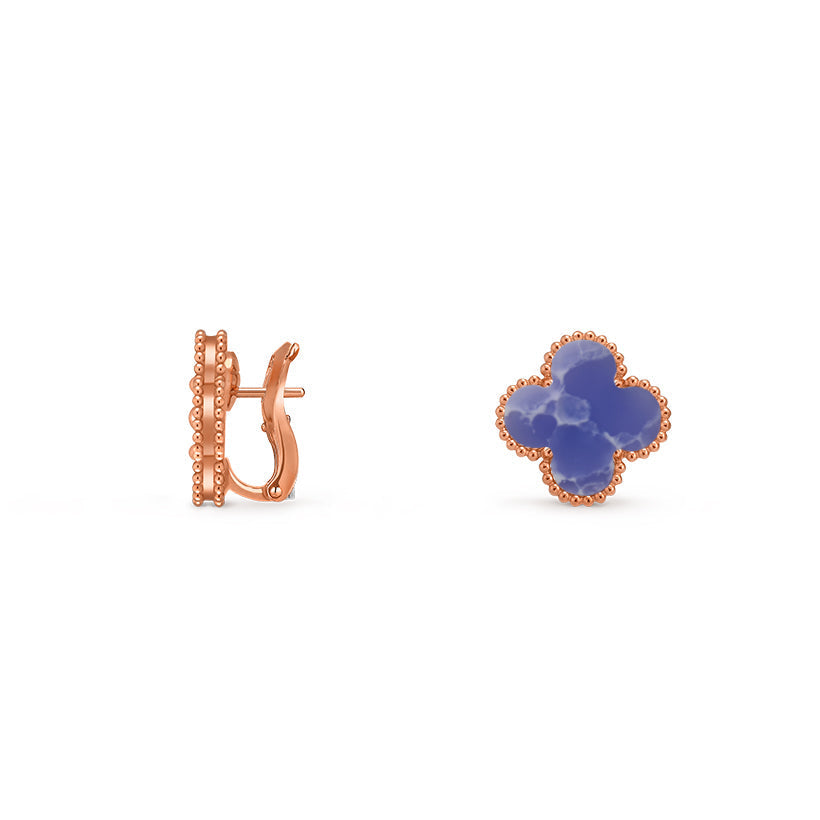 [Riva Jewelry]15MM クローバー フラワースタッドピアス ローズゴールドコレクション