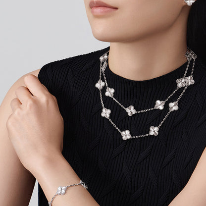[Riva Jewelry ]CLOVER 20 MOTIFS DIAMOND SILVER