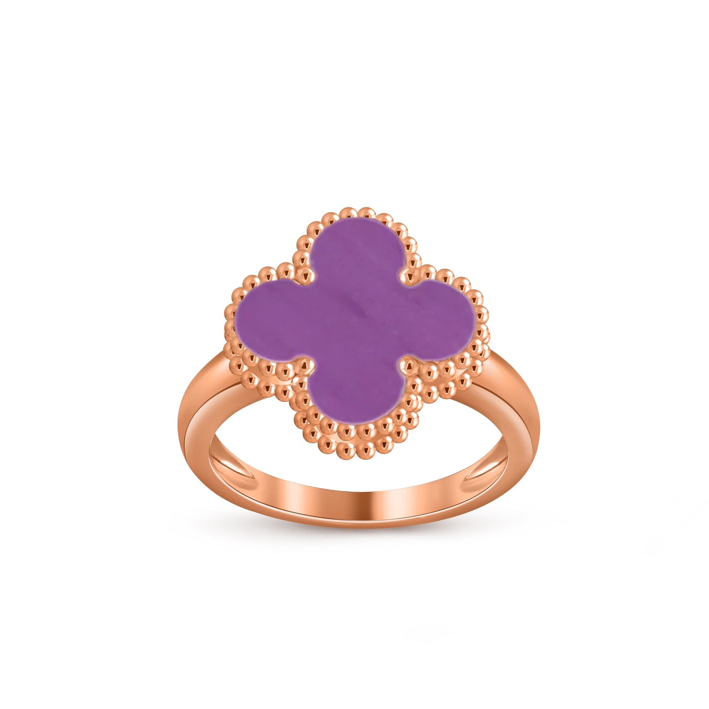 [Riva Jewelry]Glücks-Klee Vintage Roségoldring-Kollektion