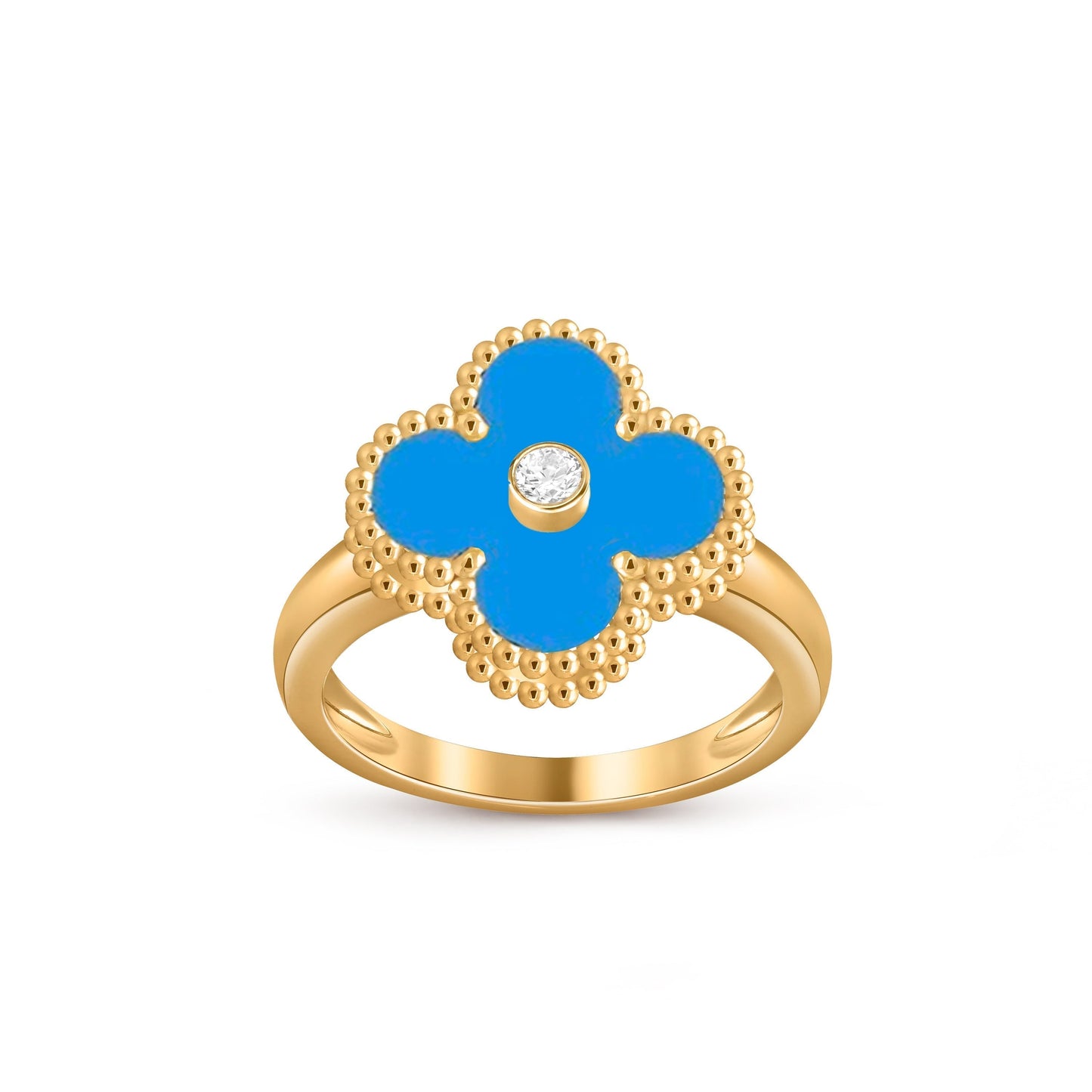 [Riva Jewelry]KOLLEKTION GLÜCKSKLEE GOLDENE RINGE MIT DIAMANTEN
