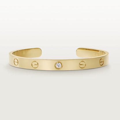 [Riva Jewelry ]LOVE BRACELET 6.1MM 1 DIAMOND OPEN CUFF