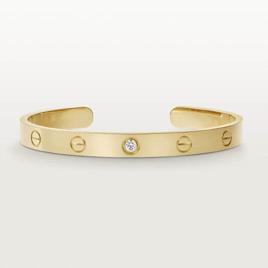 [Riva Jewelry ]LOVE BRACELET 6.1MM 1 DIAMOND OPEN CUFF