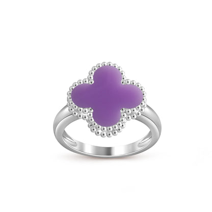 [Riva Jewelry]LUCKY CLOVER VINTAGE WEISSGOLD RING KOLLEKTION