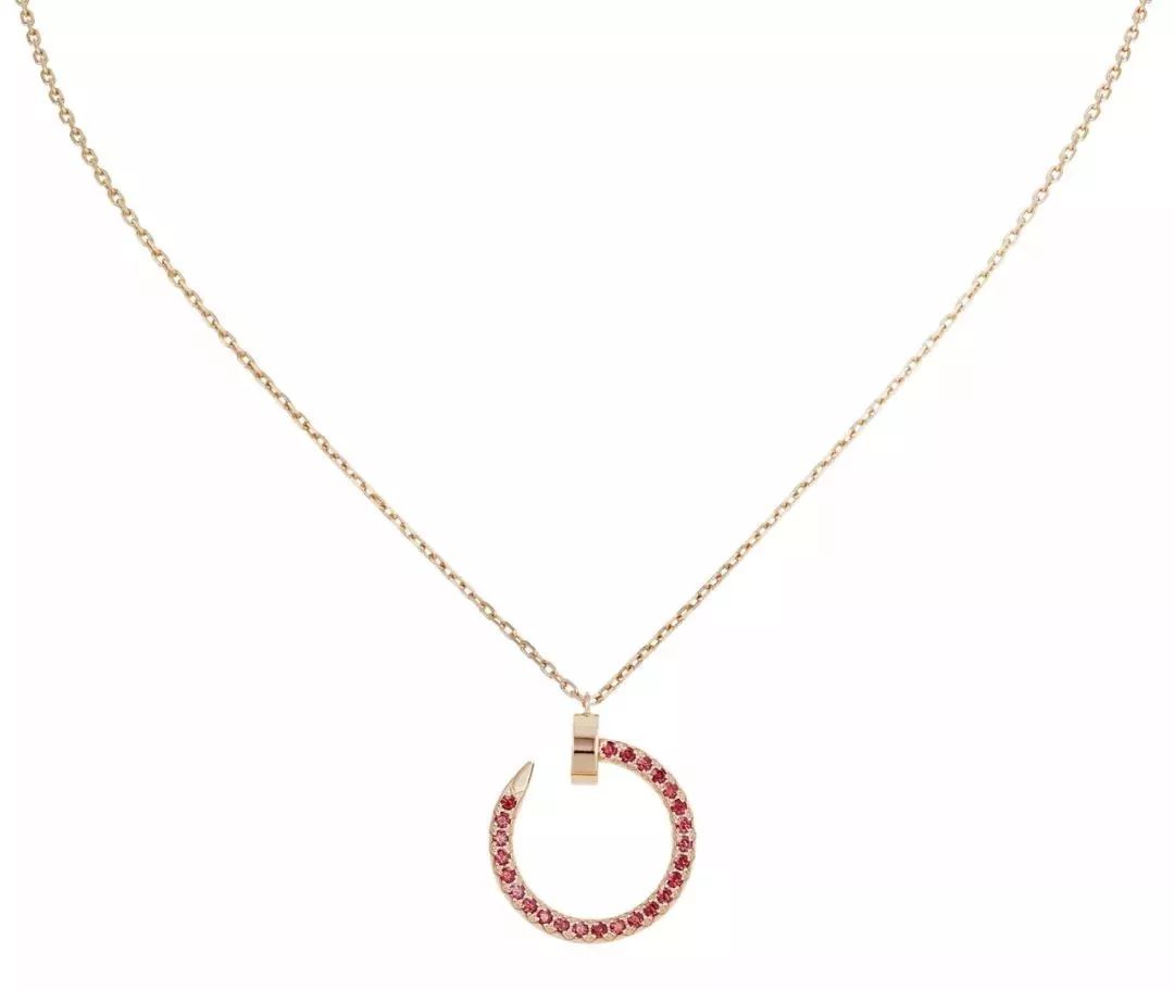 [Riva Jewelry ]JUSTE NECKLACE GOLD RED DIAMONDS