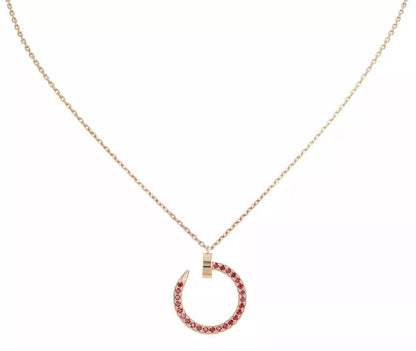 [Riva Jewelry ]JUSTE NECKLACE GOLD RED DIAMONDS