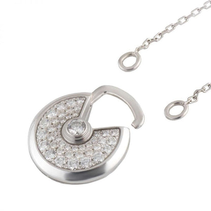[Riva Jewelry ]AMULETTE SILVER FULL DIAMOND NECKLACE