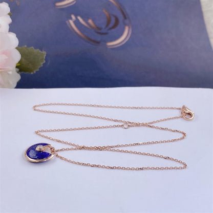 [Riva Jewelry ]AMULETTE ROSE GOLD AGATE NECKLACE