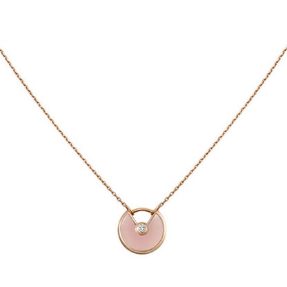 [Riva Jewelry ]AMULETTE ROSE GOLD PINK MOP NECKLACE